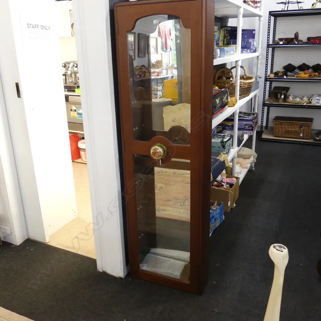 MAHOGANY DISPLAY CABINET 485x150x1625mm Image 1++