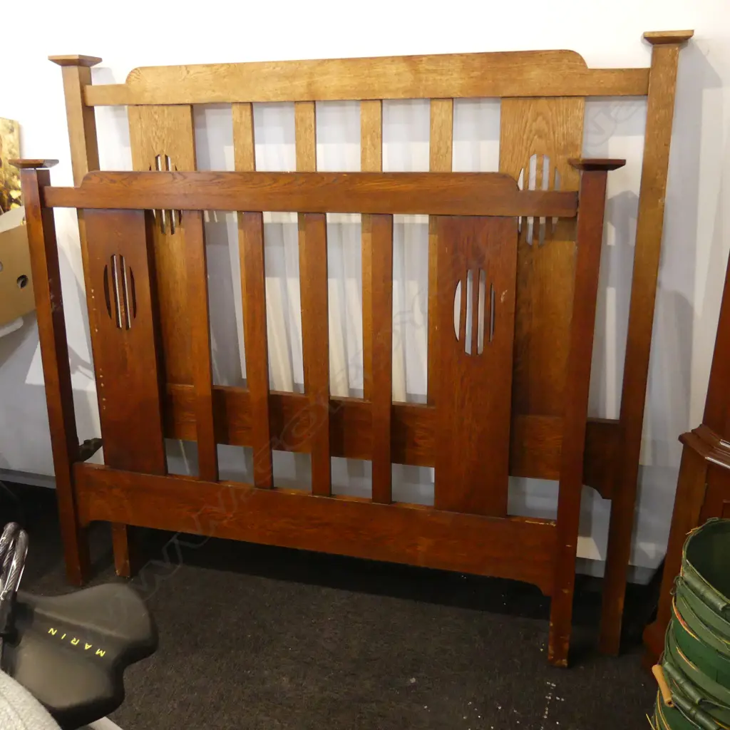 OAK BED ENDS W.1420mm H.1390mm Image 1++