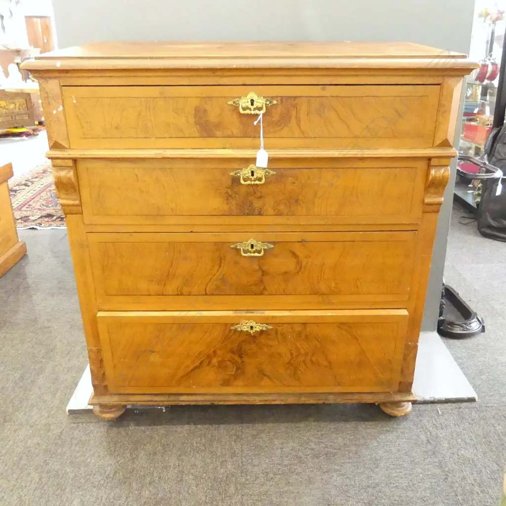 CHEST OF DRAWERS w. FAUX GRAIN FINISH 905x460x970mm Image 1++