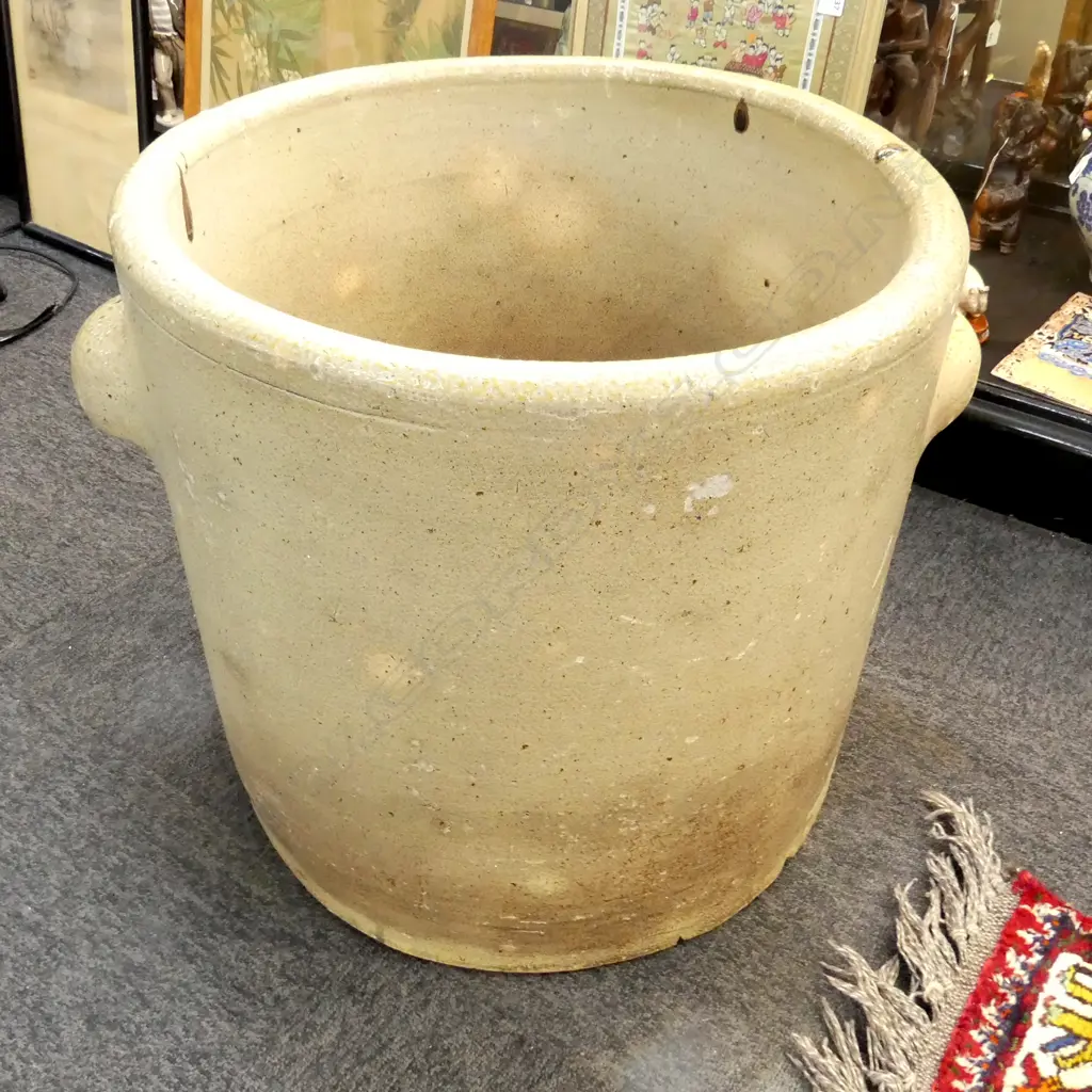 LG SALT GLAZED POT  as used by butchers for brining H.510mm, 545mm dia Image 1++