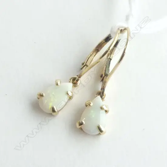 PR GOLD PLATED OPAL EARRINGS LEVER BACK