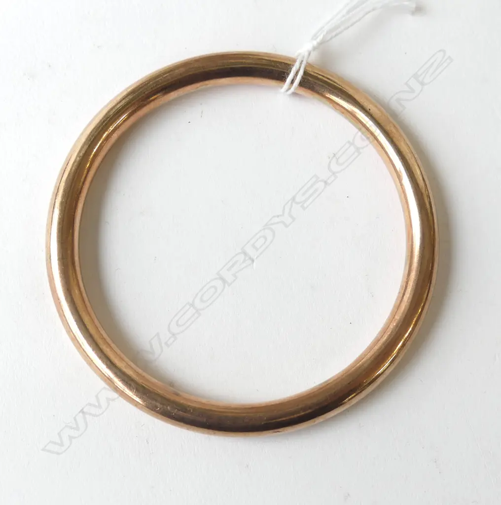 9CT LINED BANGLE 60mm int. dia Image 1++