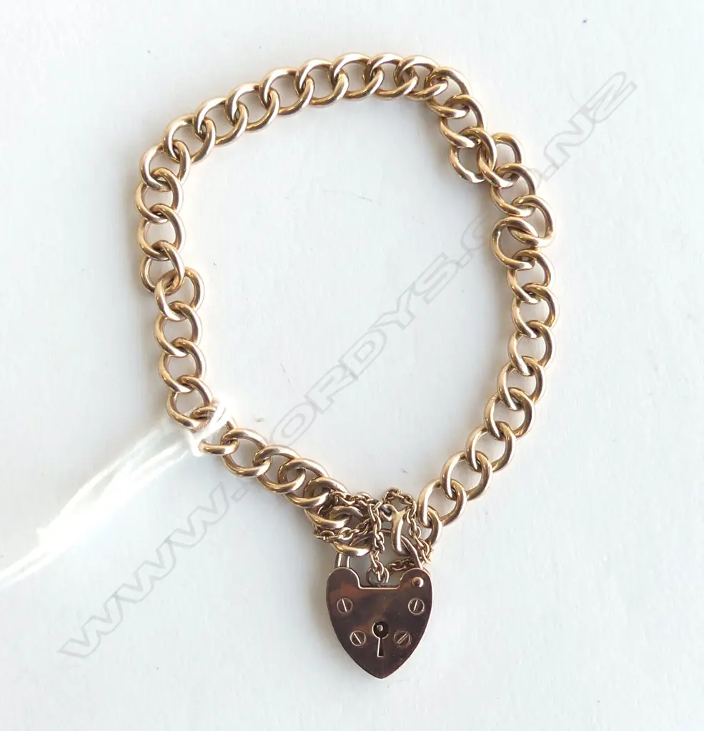 9CT ROSE GOLD CHAIN BRACELET 16.2gms Image 1++