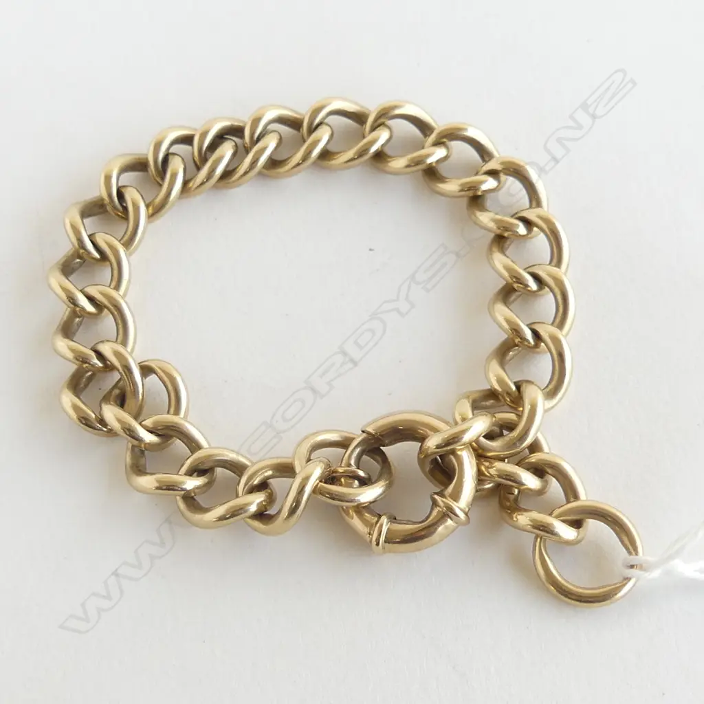 UNMARKED 9CT  SOLID GOLD CHAIN BRACELET 52.5gms Image 1++