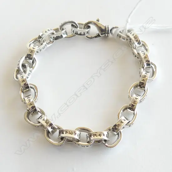 SILVER AS NEW BELCHER LINK BRACELET 30.9gms