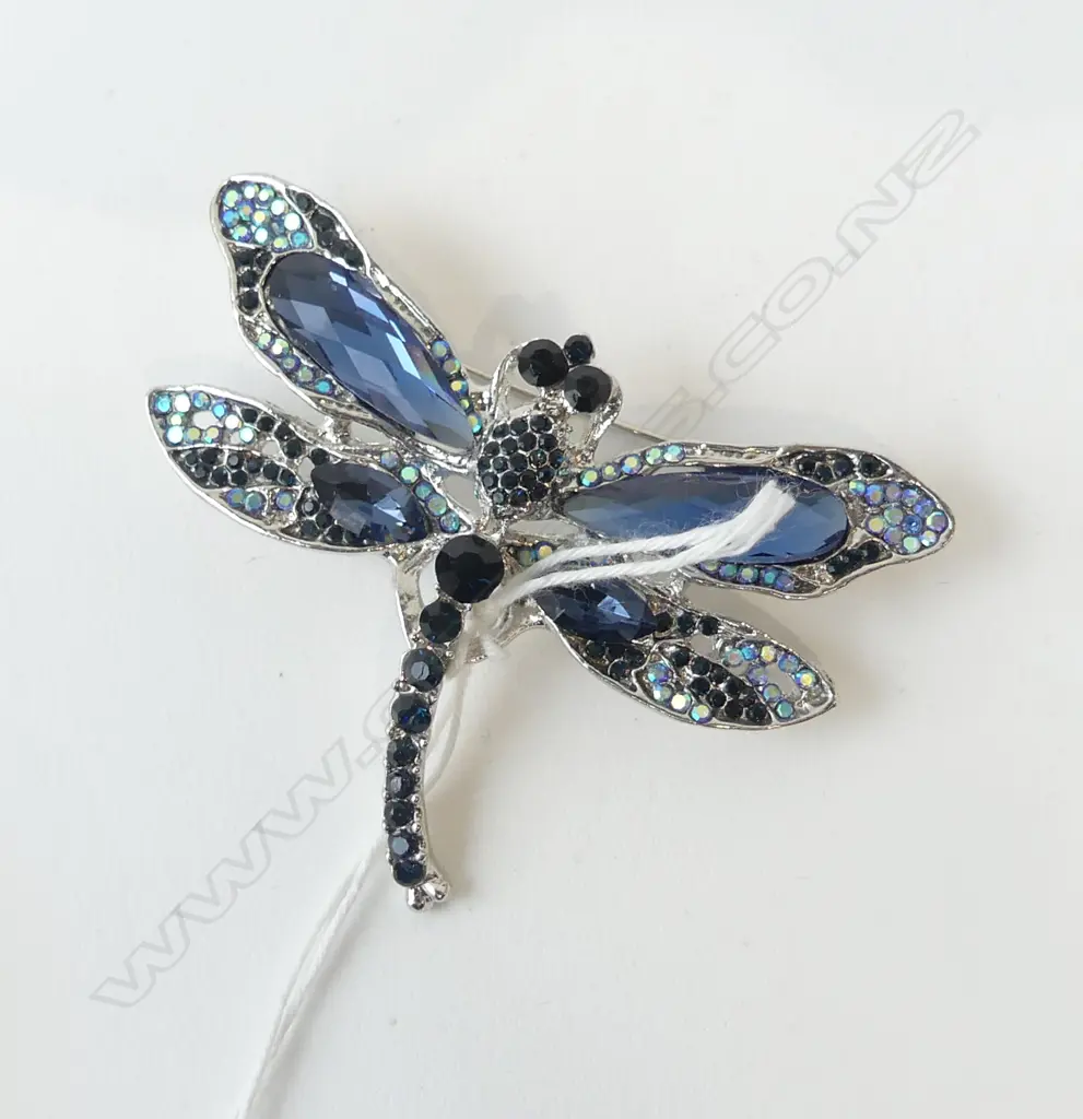 COSTUME DRAGONFLY BROOCH W.60mm Image 1++