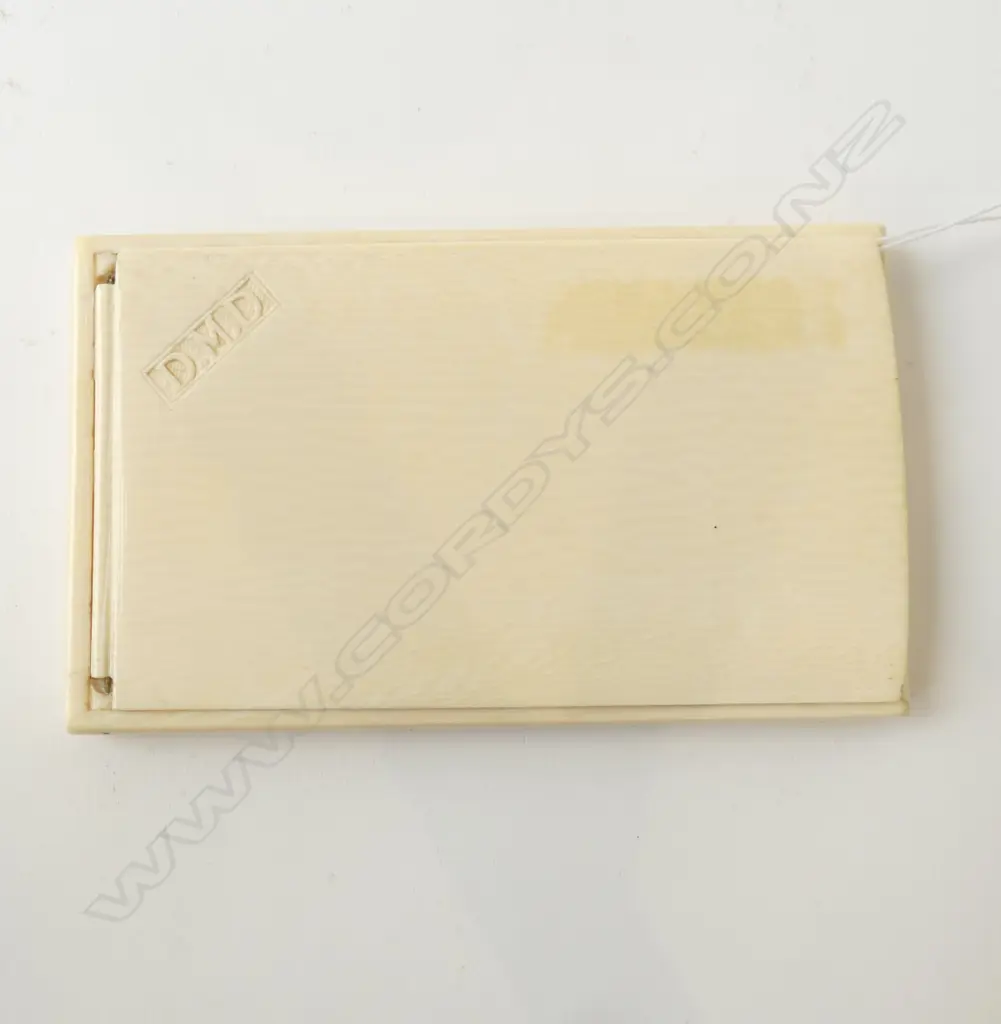 WWI IVORY CIGARETTE CASE w ROYAL NAVY AIR SERVICE WINGS 1914-18 + Image 1++