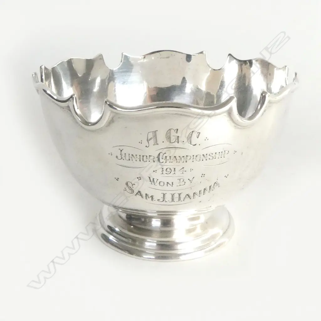 STG SILVER ROSE BOWL 110mm dia,152gms Image 1++