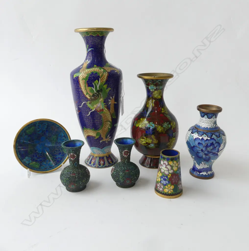 7 PCES CLOISONNE H.260mm Image 1++