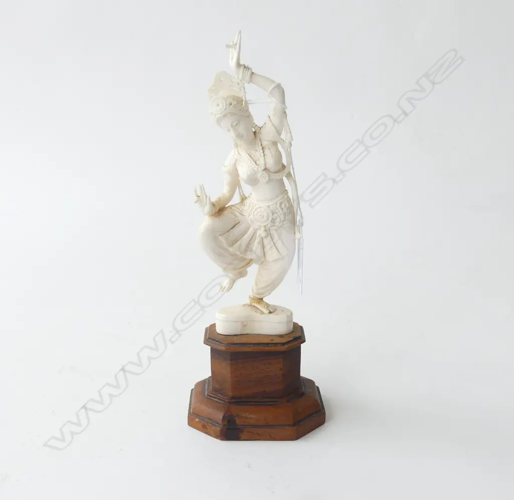 IVORY DANCING FGURINE ON STAND, H.200mm (repair to foot) Image 1++