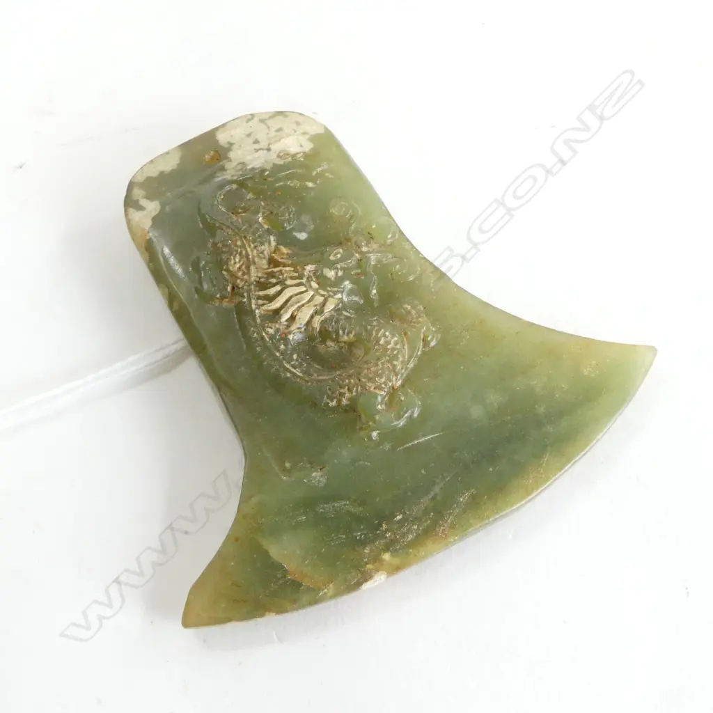 ORIENTAL JADE AXE HEAD 80x80mm Image 1++