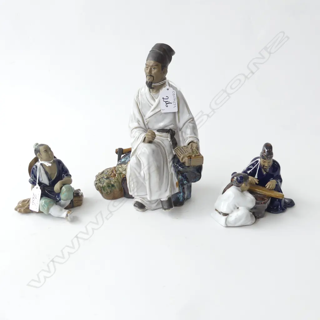 3 CHINESE PORCLAIN FIGURES H230 & 100MM Image 1++