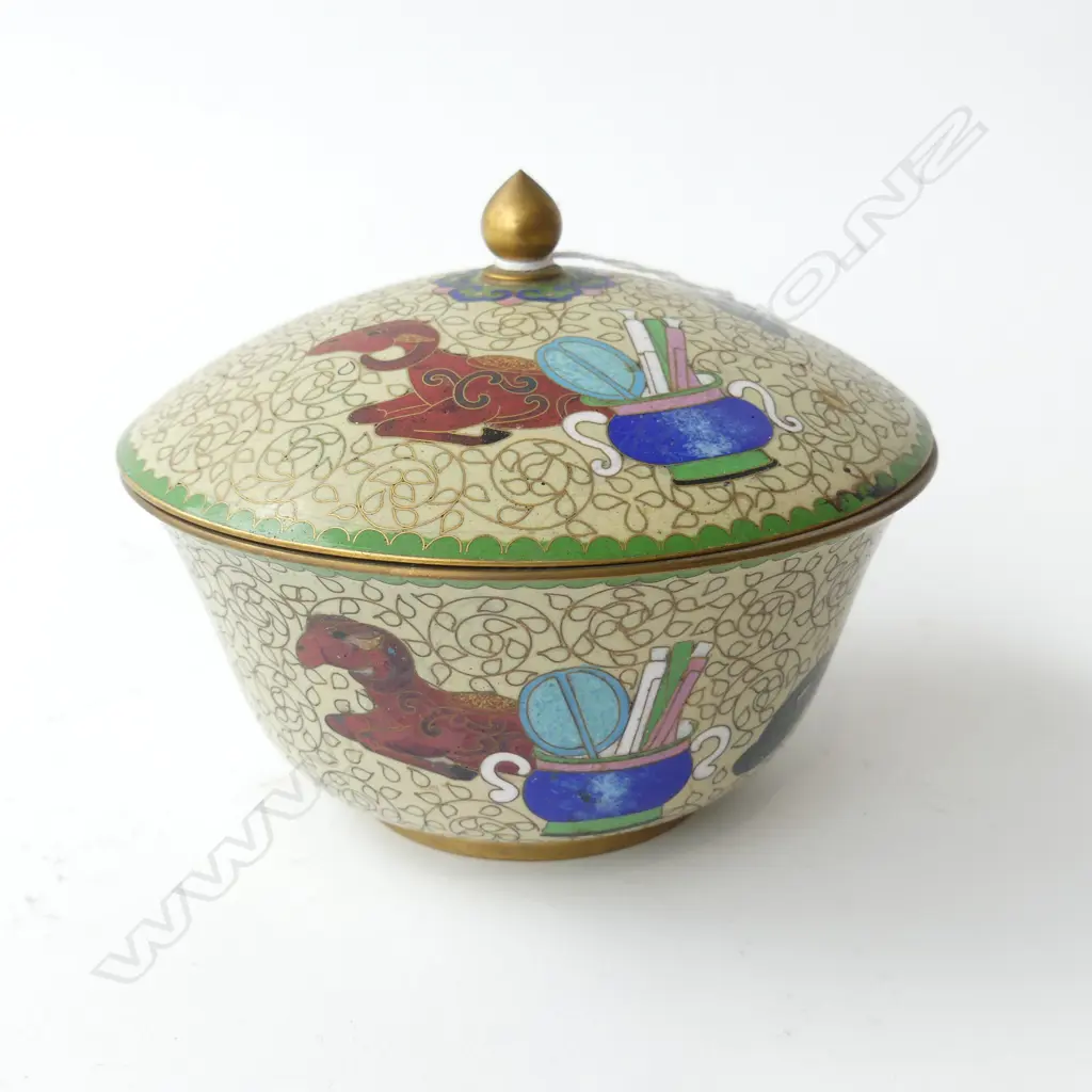 CLOISONNE LIDDED BOWL H.120mm Image 1++