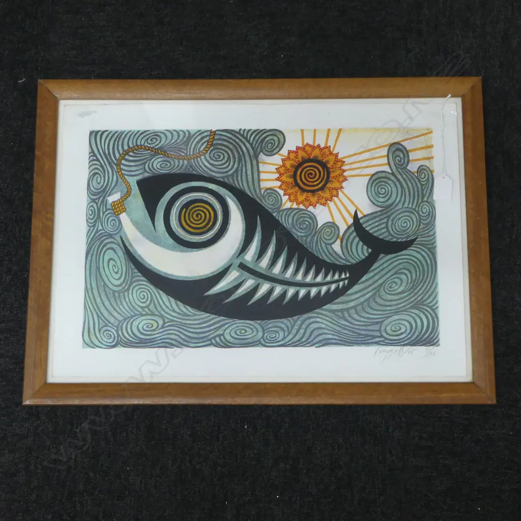 DICK FRIZZELL, MAUIS FISH, SCREEN PRINT '95 56/136 375x540mm Image 1++