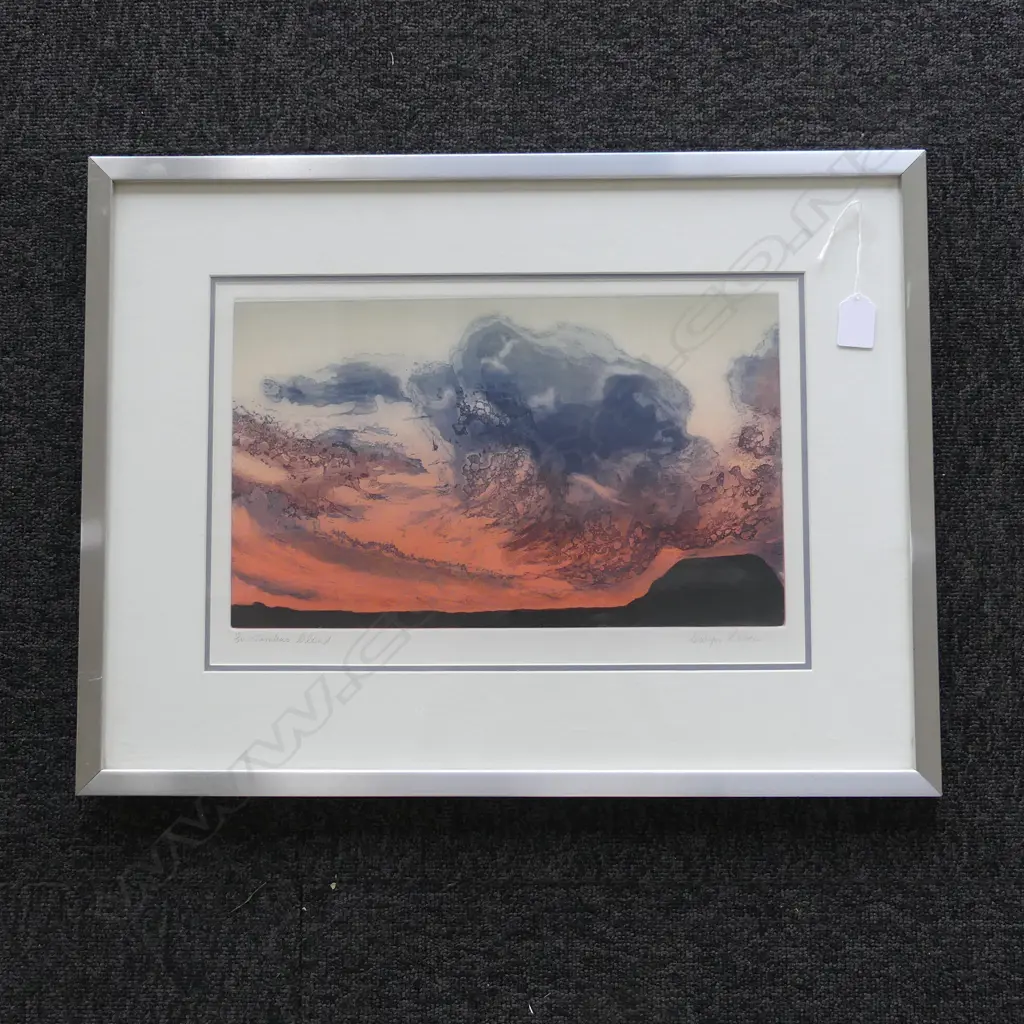 GWYN LOGAN ETCHING 'NIMBUS CLOUD' 11/20. Signed etc labelled verso 220 x 370mm Image 1++