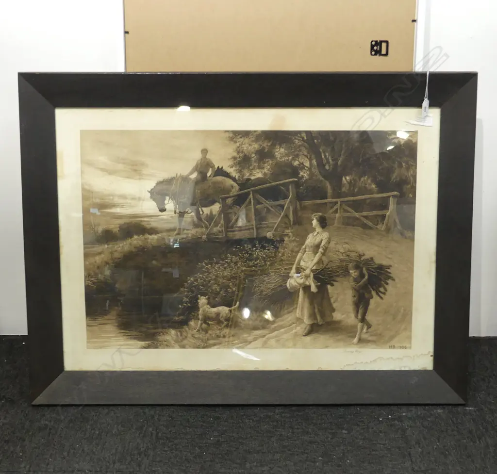 'PARTING WAYS' MEZZOTINT 1906, FROST & REED BRISTOL (water damage) Image 1++