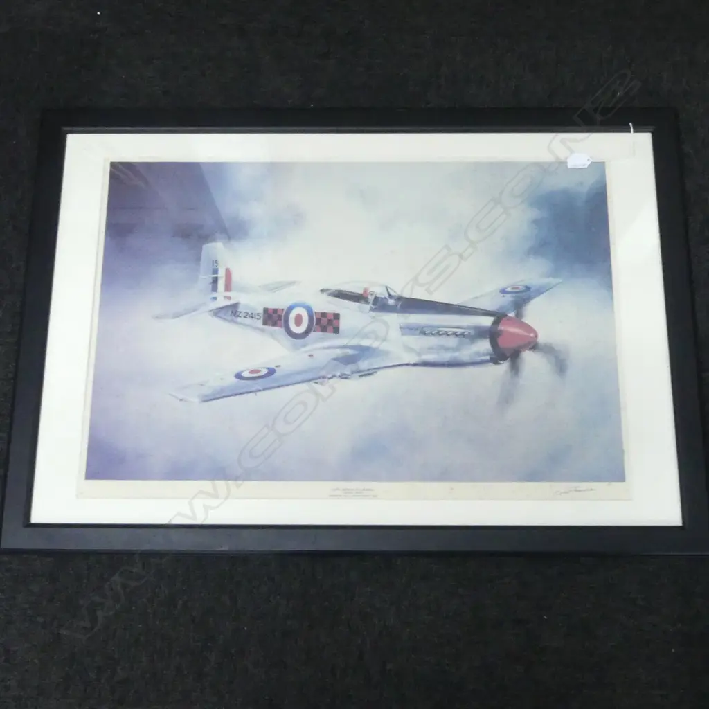 LG PRINT 'P51D MUSTANG' 515x765mm foxing Image 1++