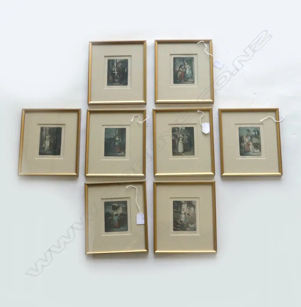 EIGHT DRY POINT ETCHINGS 'CRIES OF LONDON' ALL 120X95mm  Image 1++