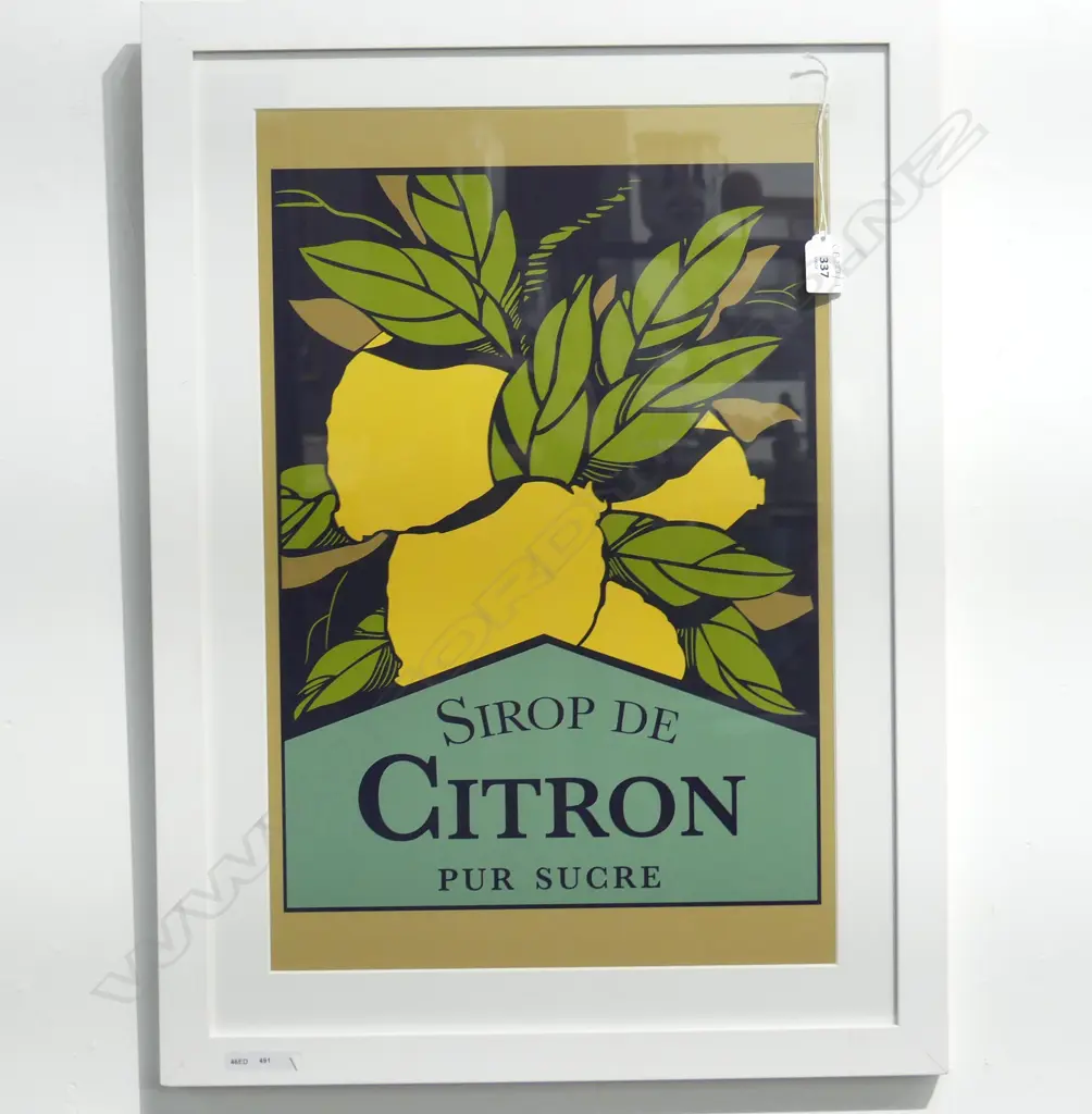 FRENCH PRINT 'SIROP DE CITRON' 515x340mm Image 1++