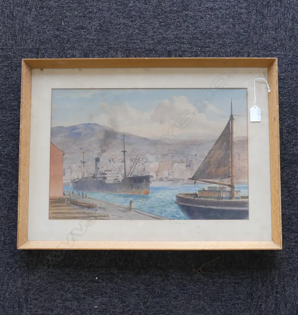 RIX CARLTON 'Leaving Port' watercolour  Signed 300 x 450mm  Image 1++