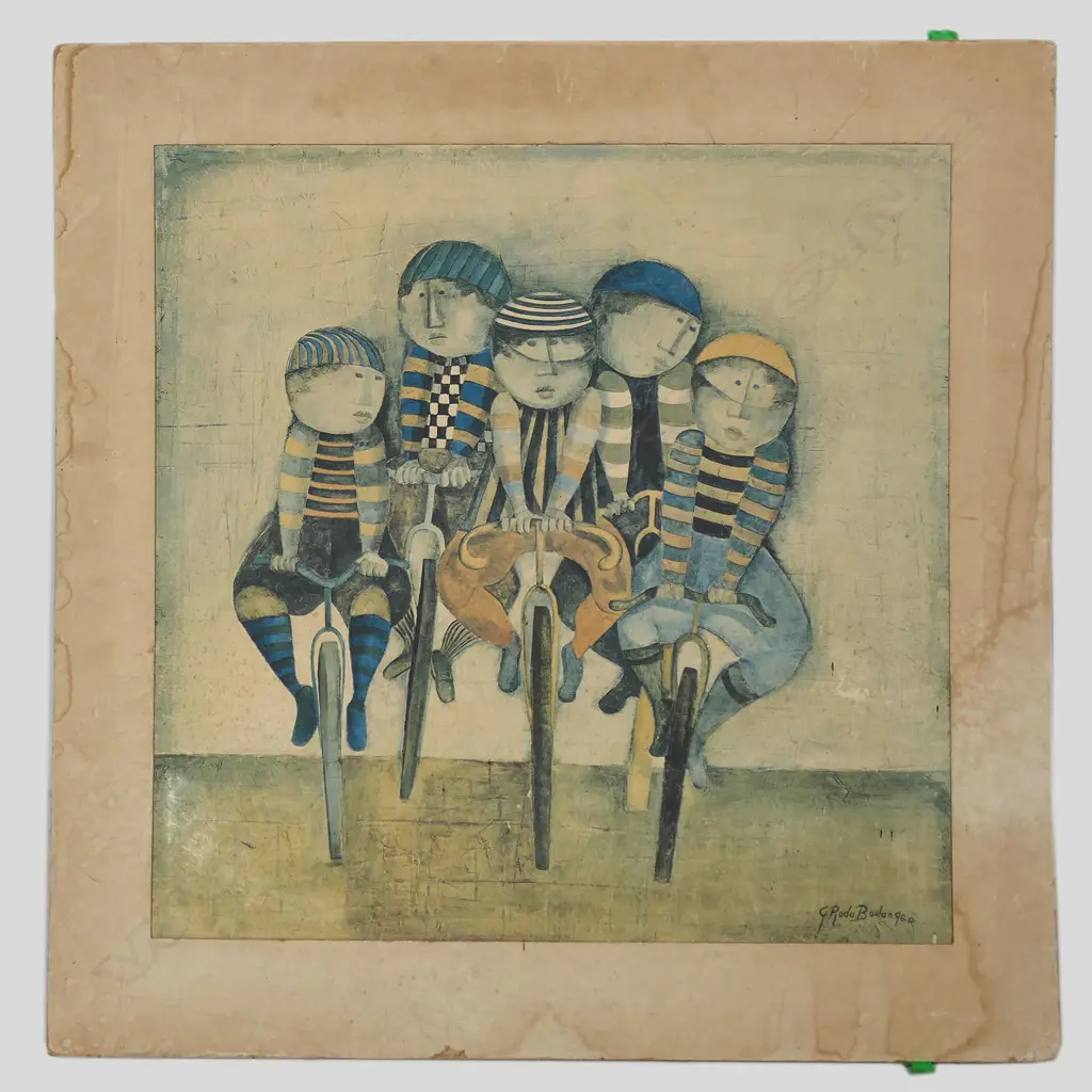 LG UNFRAMED BOULANGER PRINT, 'TOUR DE FRANCE', CARD BACKED, 595x595mm Image 1++