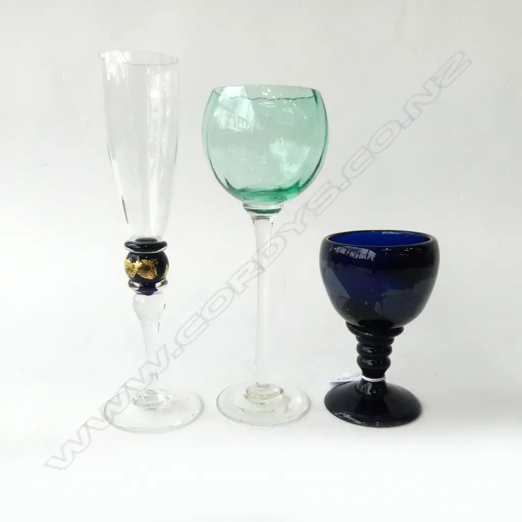 3 GARRY NASH DRINKING GLASSES H.270mm Image 1++