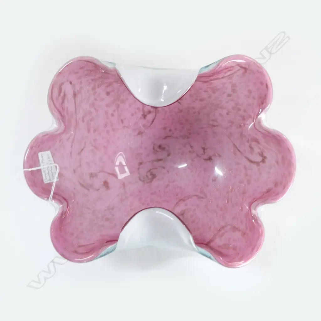 VENETIAN PINK GLASS BOWL W.310mm Image 1++