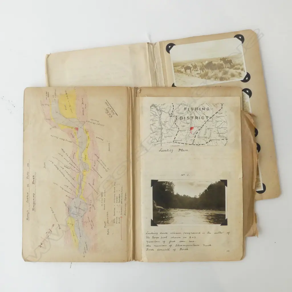 2 1932 JOURNALS w. NOTES, MAPS & PHOTOS; CENTRAL KAIMANAWA / TONGARIRO TRIP Image 1++