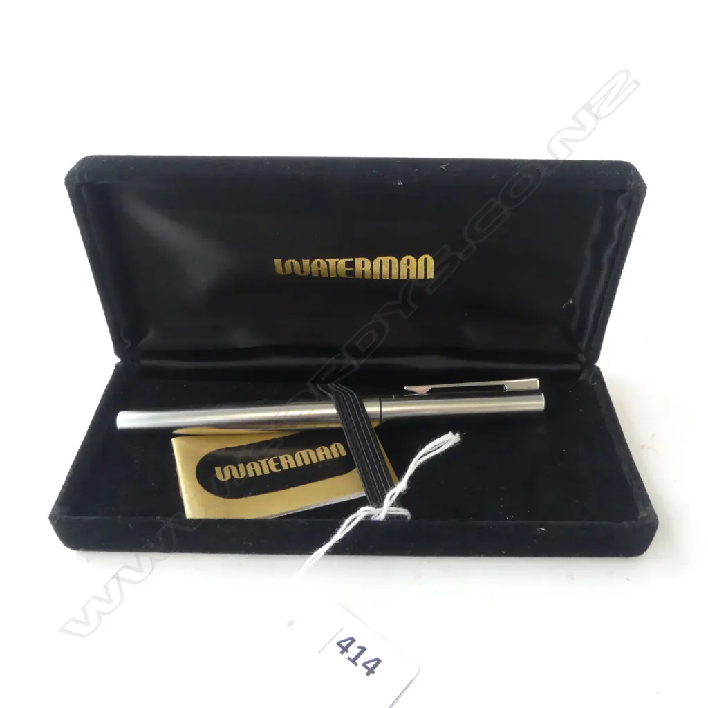 VINTAGE WATERMAN FOUNTAIN PEN IN CASE WITH LABEL UNUSED Image 1++
