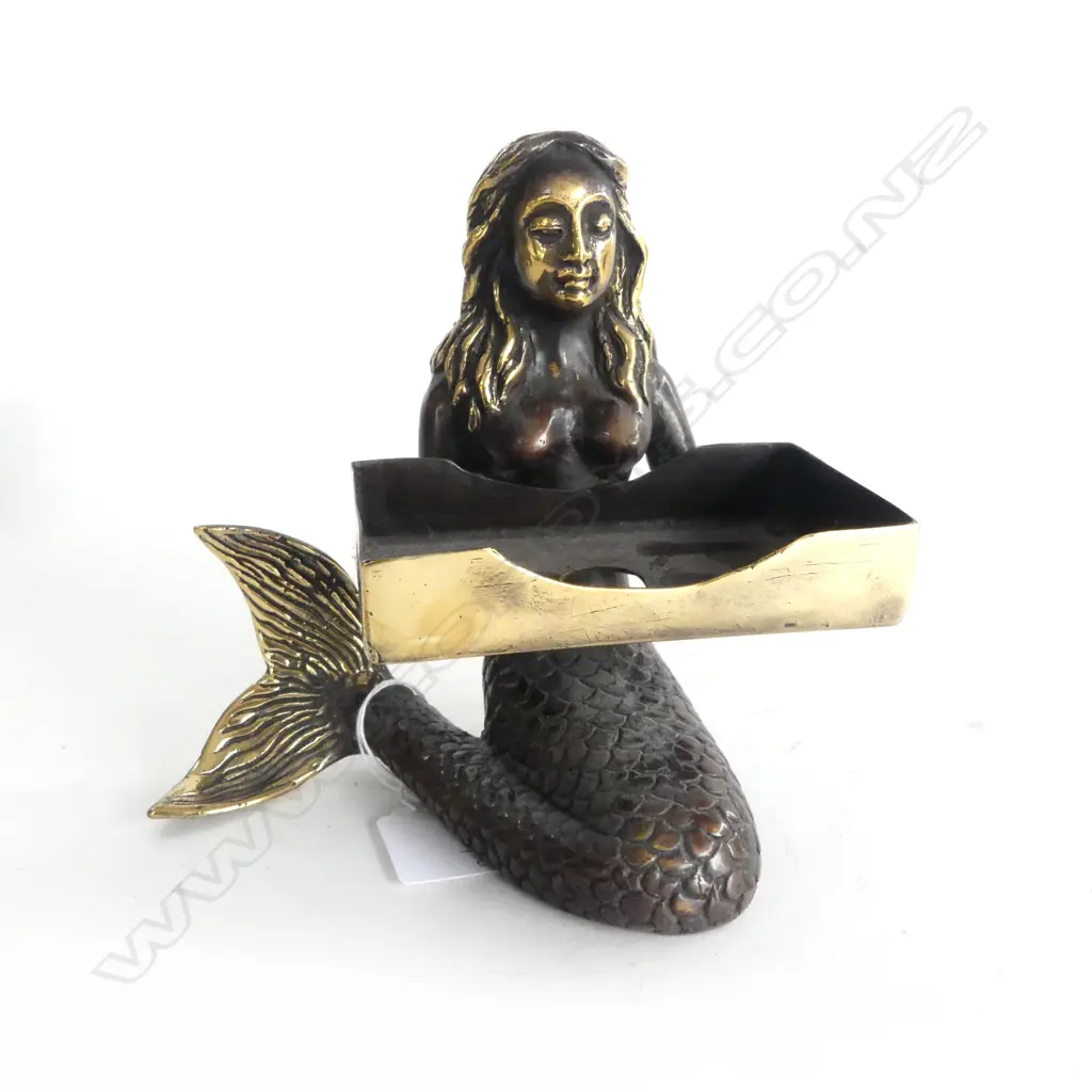 BRONZE MERMAID CARD HOLDER H.160mm Image 1++