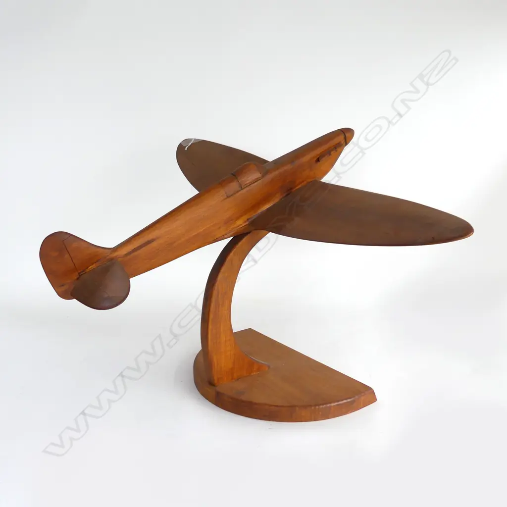 CARVED WOODEN FIGHTER PLANE L.505mm Image 1++