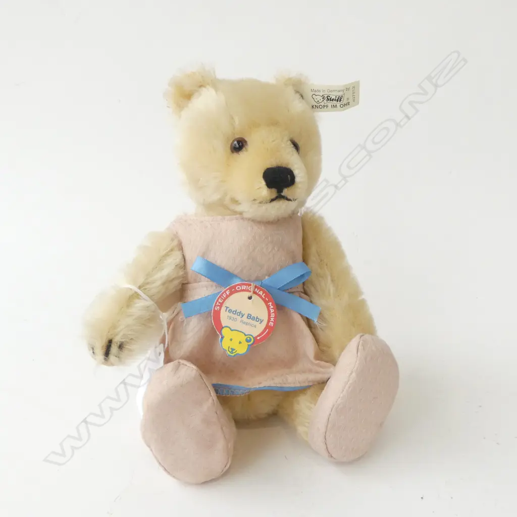 STEIFF TEDDY BEAR 1930 REPLICA LTD. ED. ORIGINAL TAGS BUTTON IN EAR, L. 240MM Image 1++