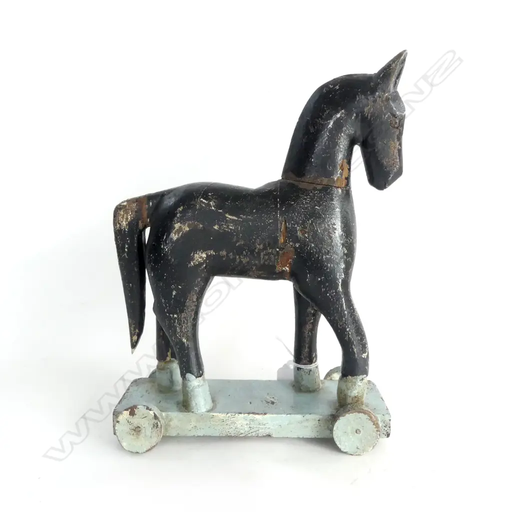 VINTAGE HORSE PULL ALONG TOY H.285mm Image 1++