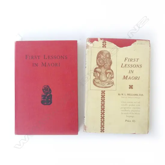 TWO BOOKS ‘FIRST LESSONS IN MAORI’ WHITCOMBE AND TOMBS 1923 & 1940