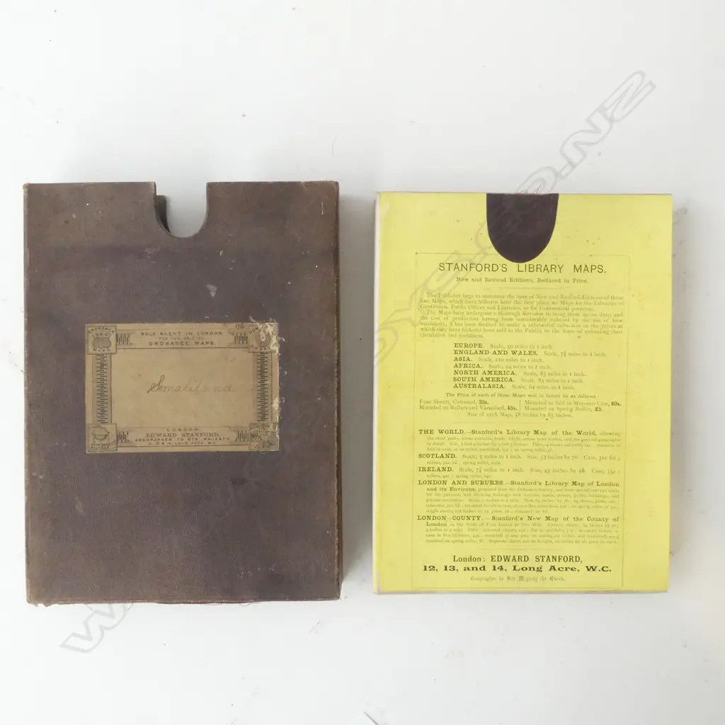 ANTIQUE 'ORNANCE' MAP SOMALILAND by EDWARD STANFORD geographer to His Majesty, FOLDED IN SLEEVE   Image 1++