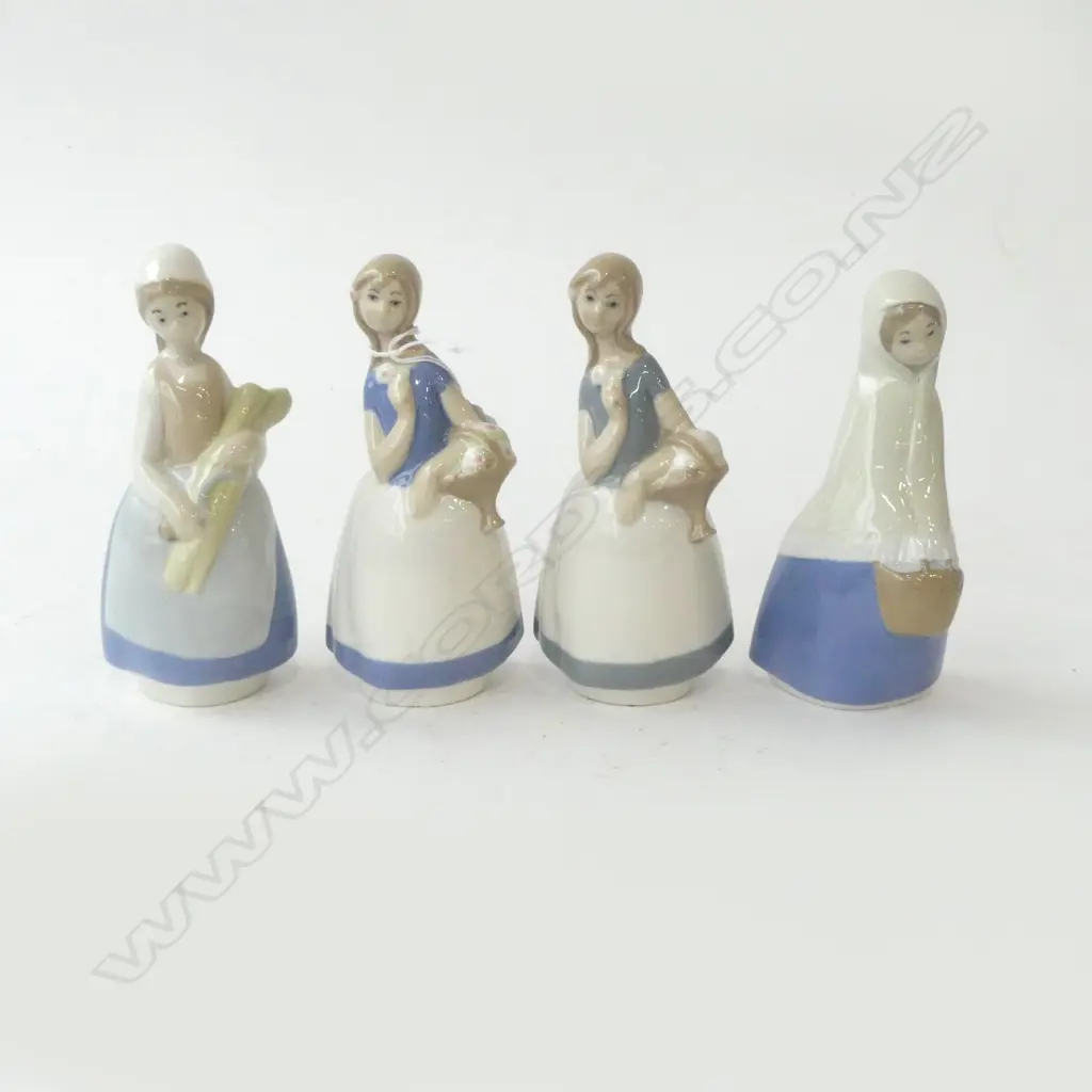 4 SPANISH REX PORCLAIN GIRL FIGURINES H150MM Image 1++