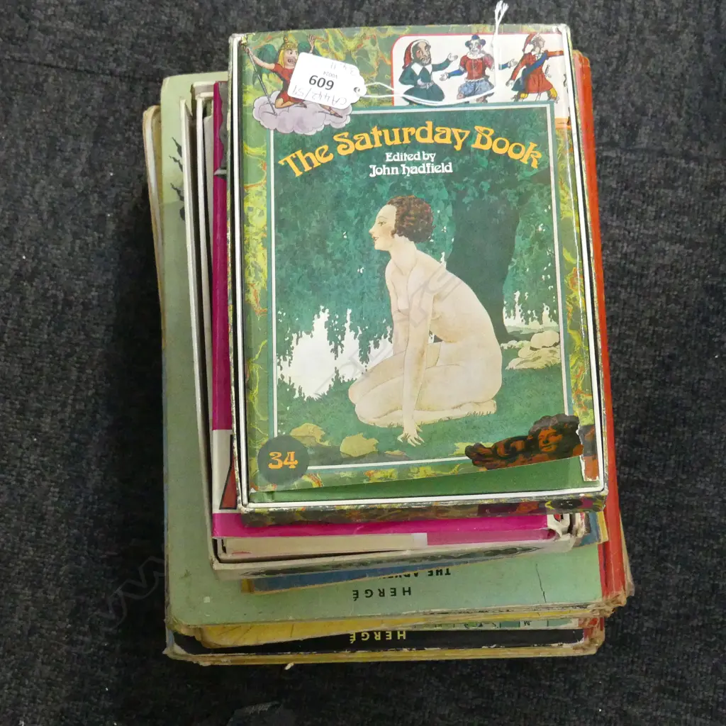 3 'SATURDAY BOOKS', 4 VINTAGE PHANTOM COMICS, 11 TINTIN Image 1++