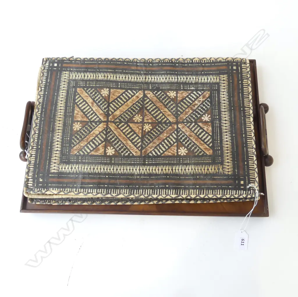 4 VINTAGE TAPA CLOTH PLACE MATS L430 H290MM Image 1++