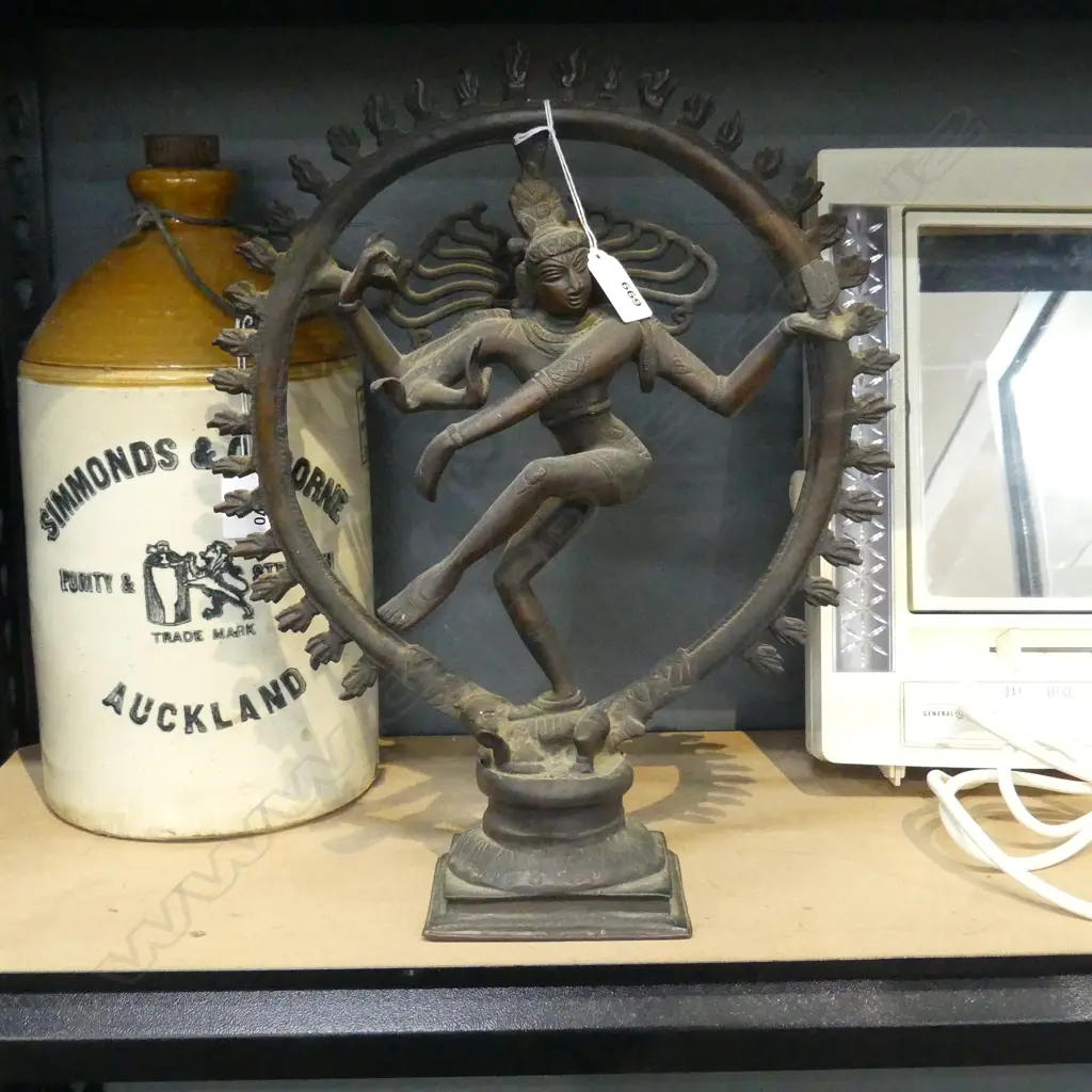 INDIAN STATUE; DANCING FIGURE H.380mm Image 1++