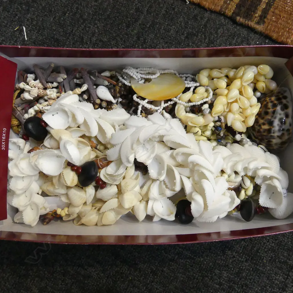 COLLECTION OF PACIFIC ISLAND SHELL & SEED NECKLACES Image 1++