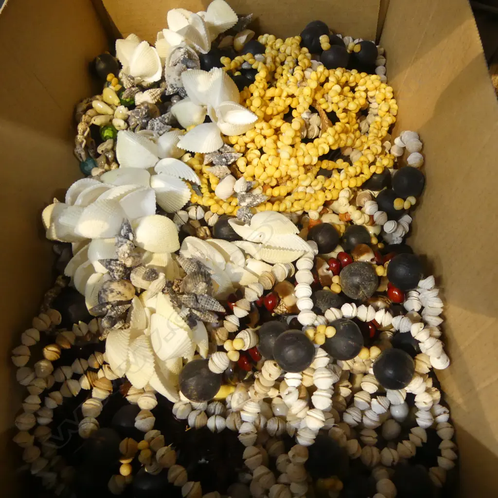 COLLECTION OF PACIFIC ISLAND SHELL & SEED NECKLACES Image 1++