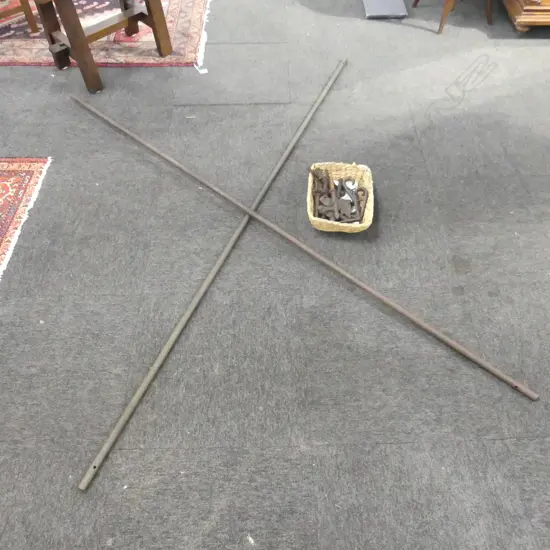PR CURTAIN RODS (L.2100mm) w. CAST IRON BIRD ENDS