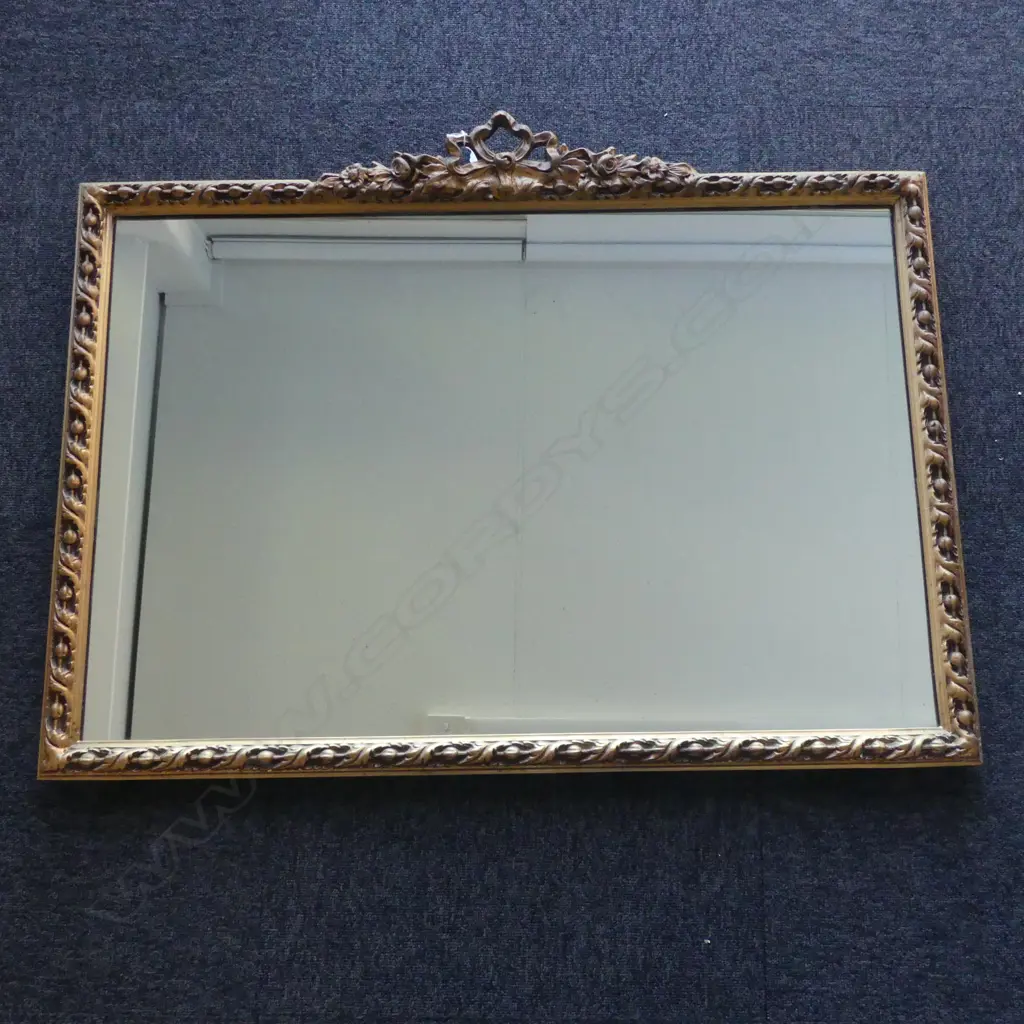 CAST IRON METAL GILT FRAMED MIRROR H730 L960MM Image 1++