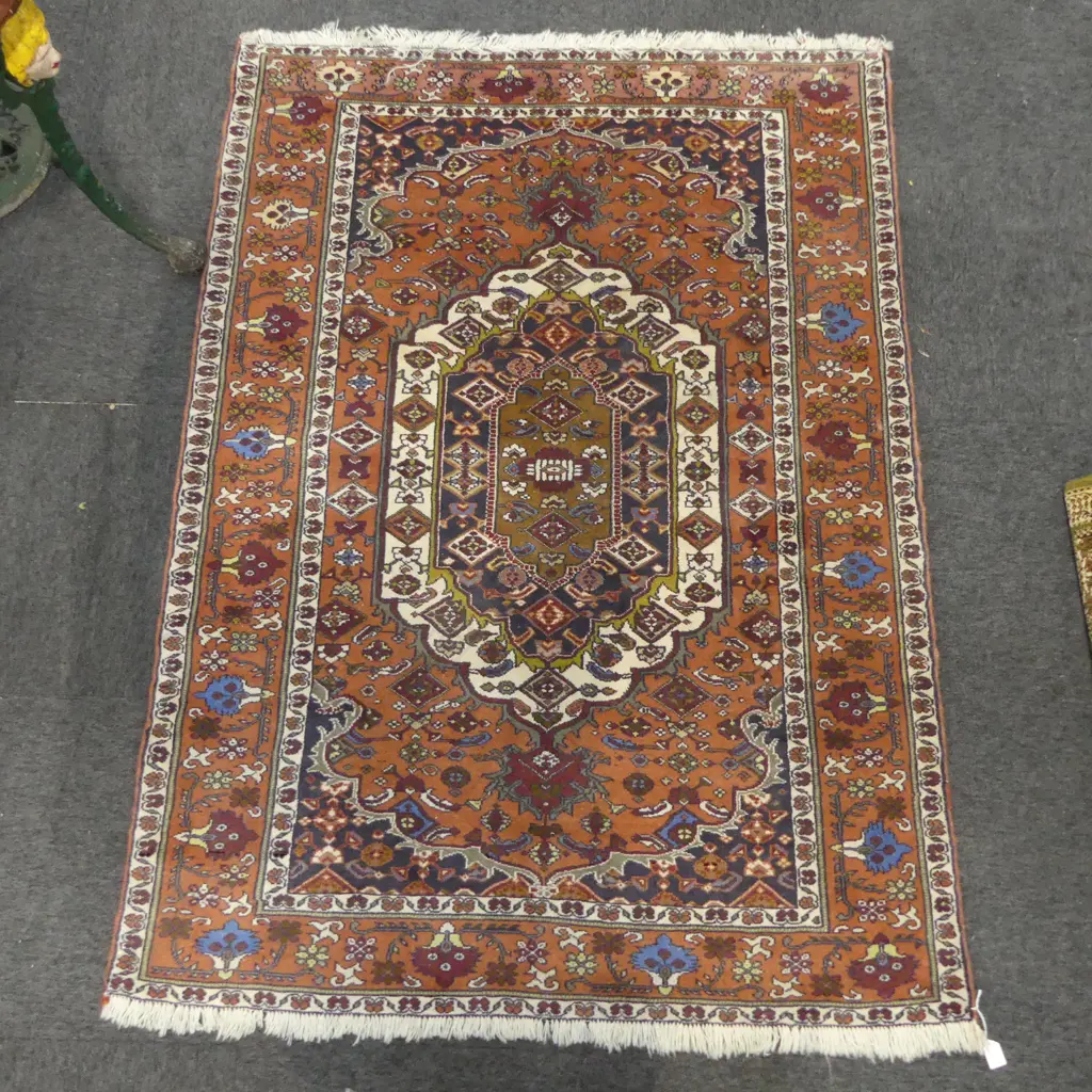 HAND KNOTTED ALL WOOL GHOCHAN RUG 1720x1240mm Image 1++