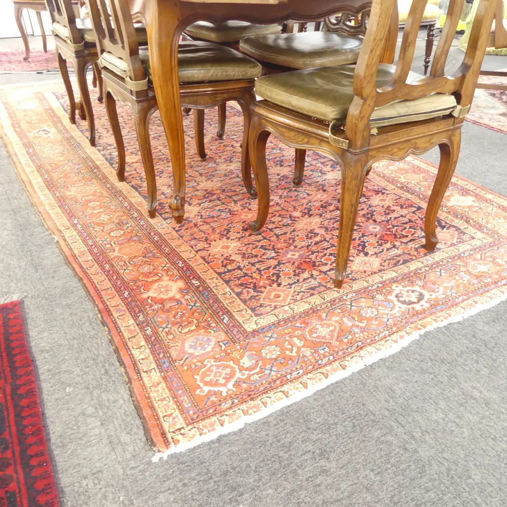 ANTIQUE PERSIAN MISHEN-MALAYER HAND KNOTTED WOOL PILE RUG C.1900 3200x1620mm repairs Image 1++
