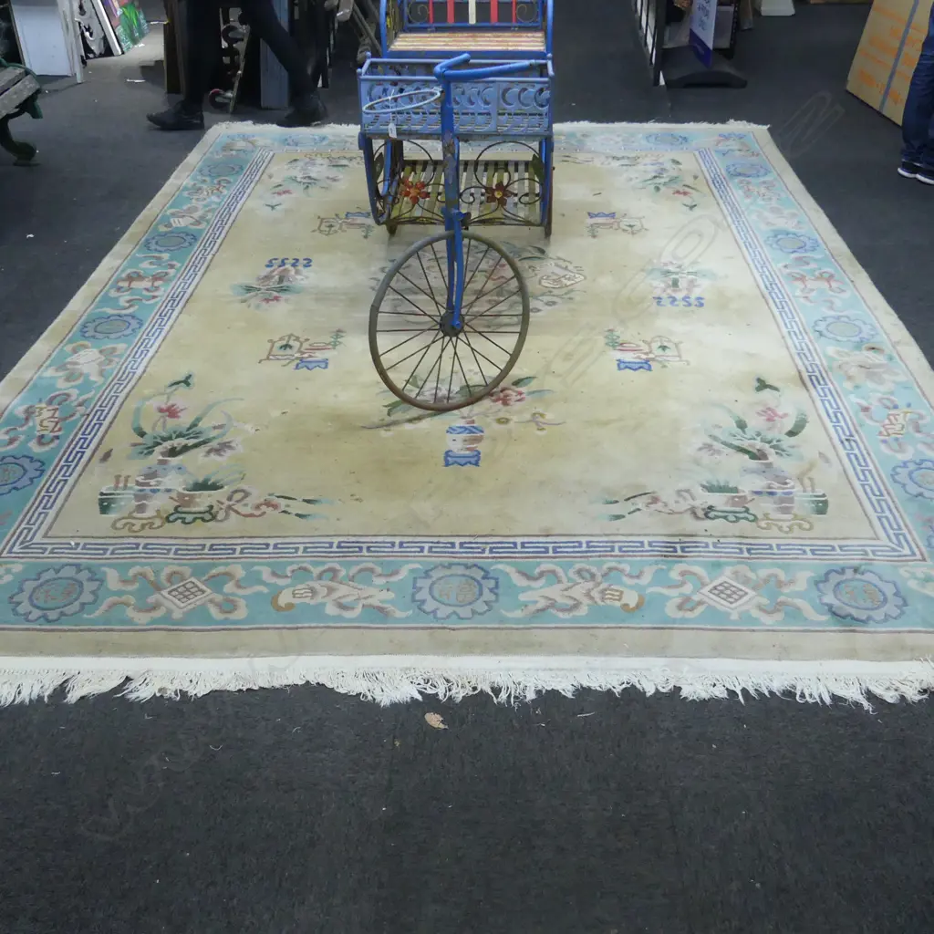 LG CHINESE HAND KNOTTED CARPET CREAMS & YELLOW TONES 2700x3700mm Image 1++