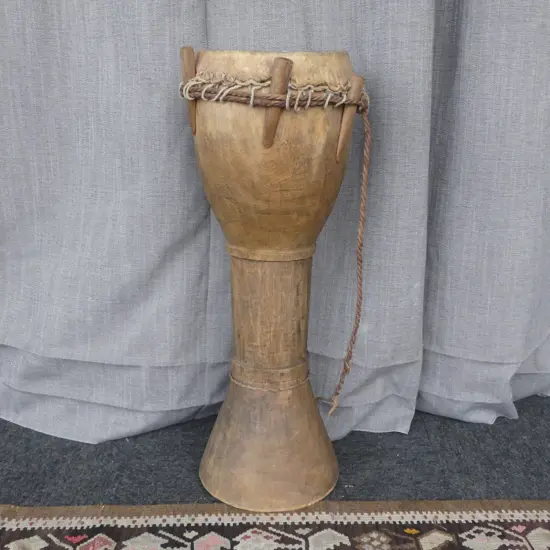 PNG WOOD & SKIN STANDING DRUM H630MM