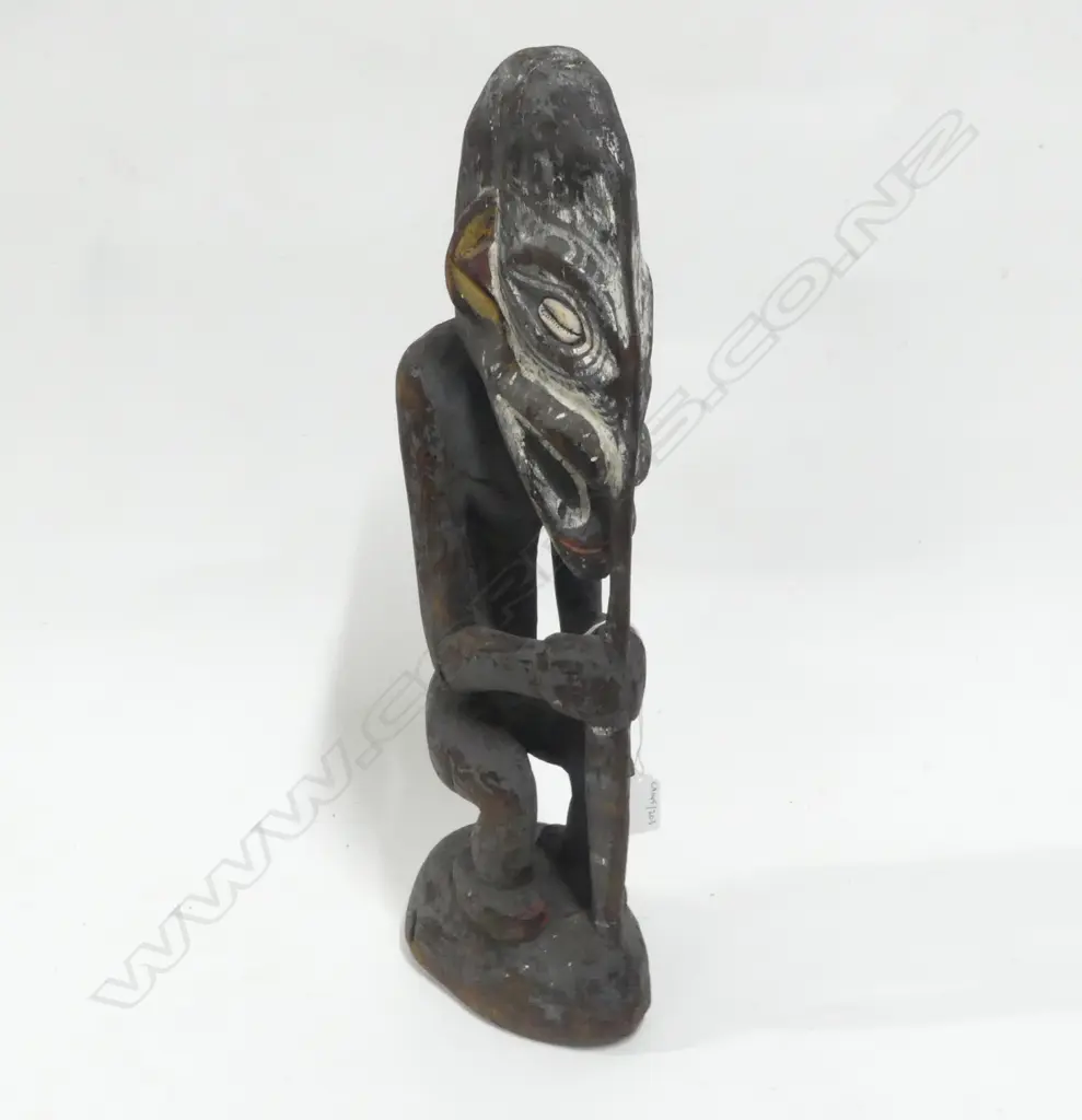 PNG CARVED WOOD STANDING FIGURE H520MM Image 1++