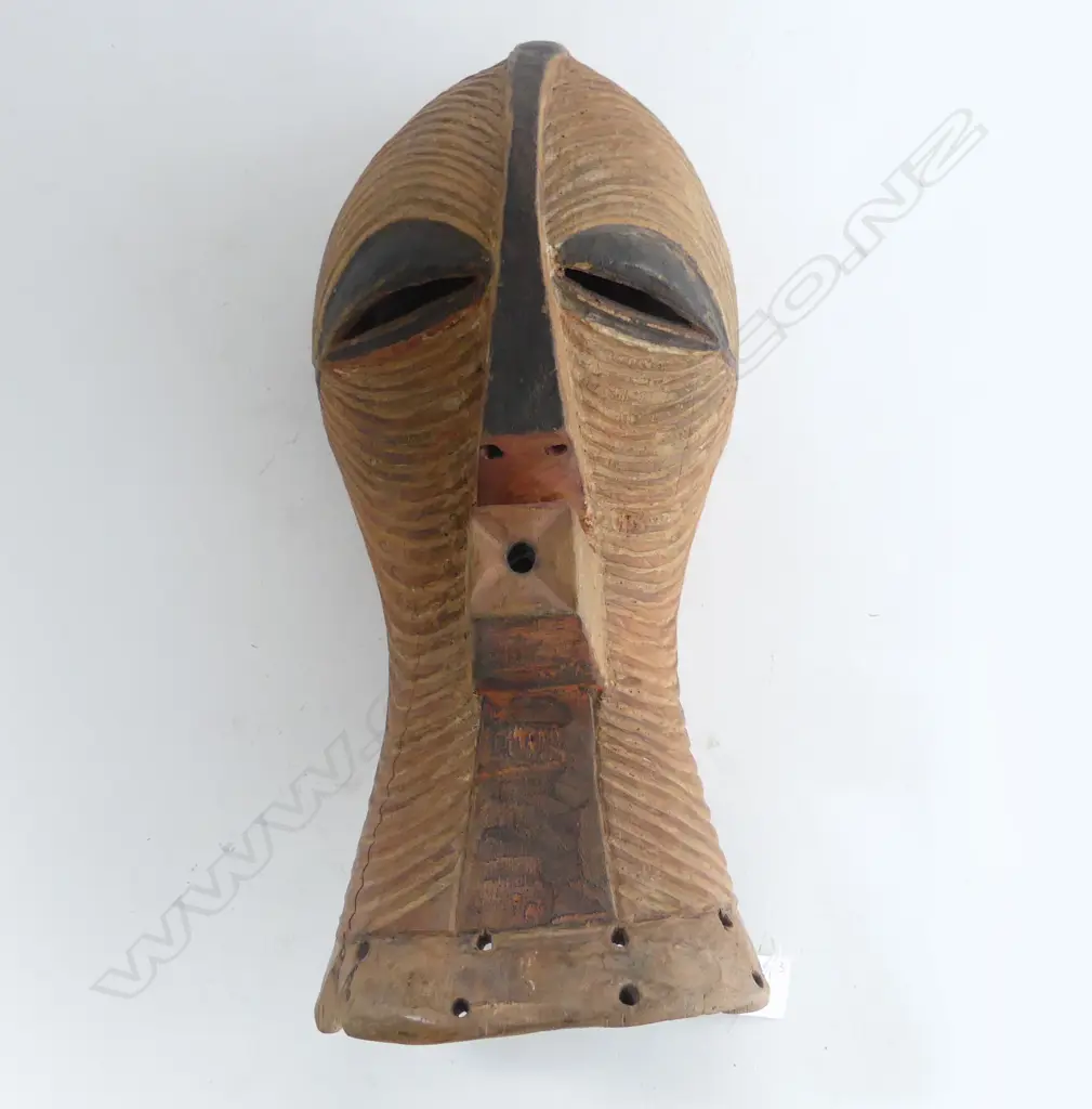 CARVED WOODEN AFRICAN FACE MASK H.370mm Image 1++