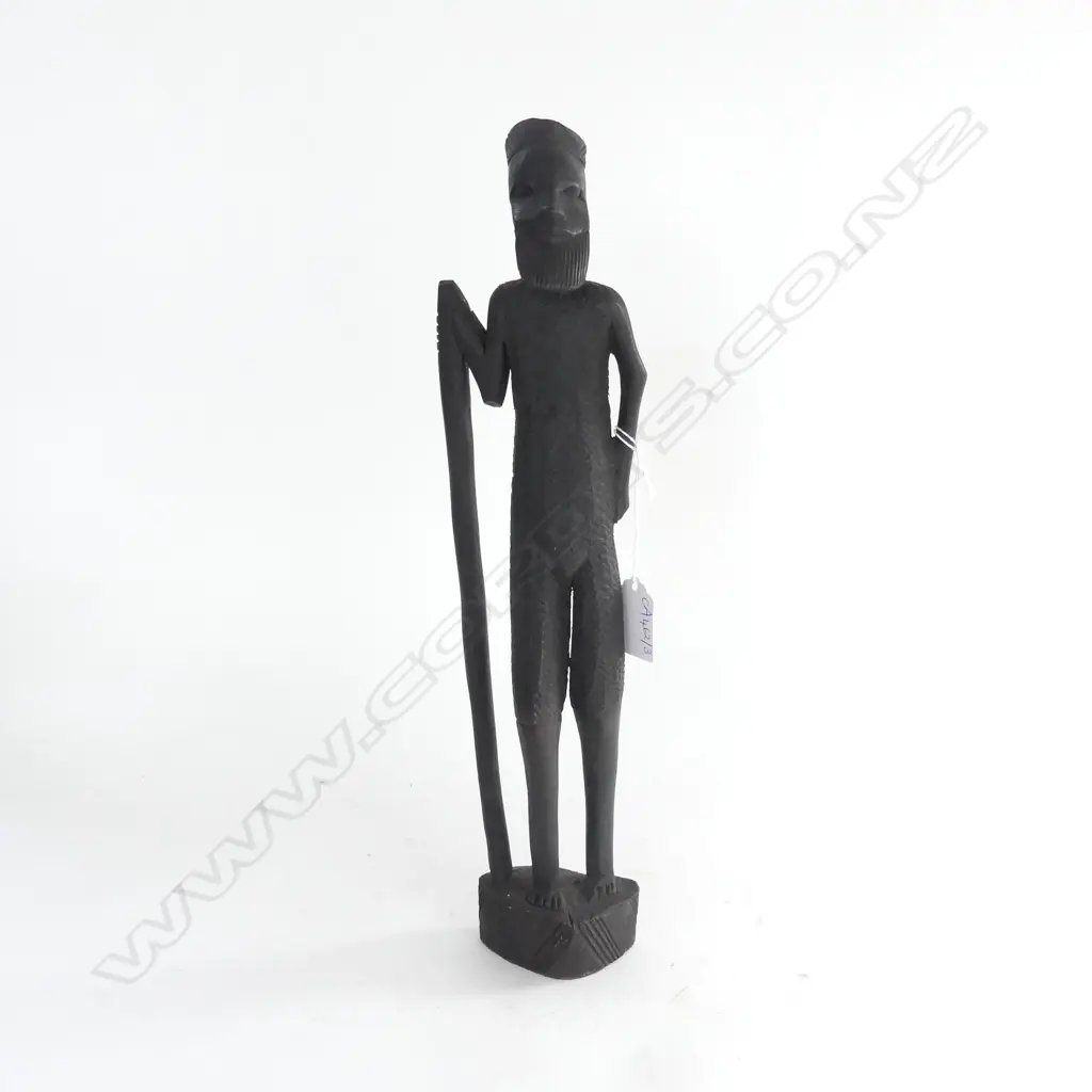 CARVED WOODEN AFRICAN FIGURE H.370mm Image 1++